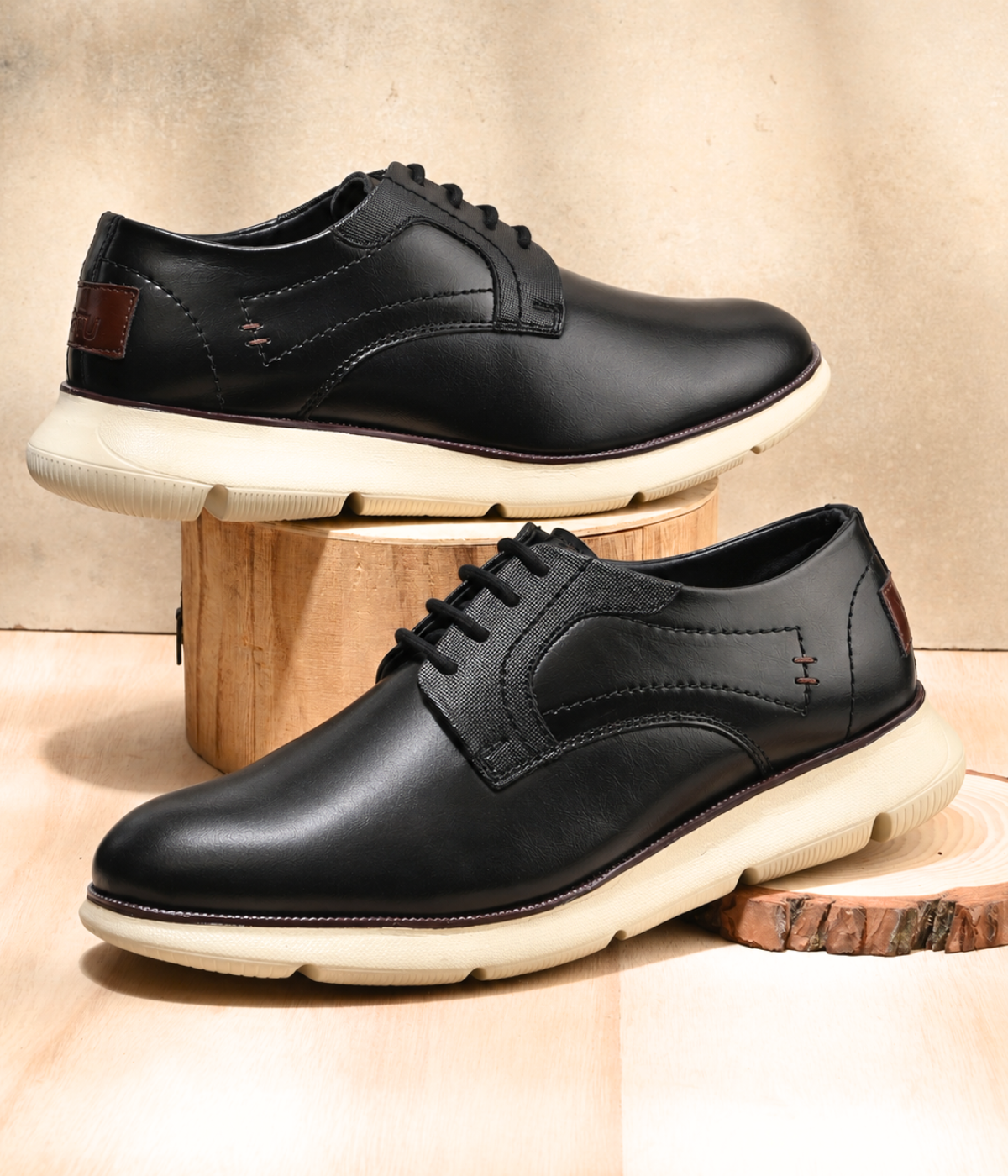 NAATU 'Kapps 175' Men's Lace Up Shoes (Black)