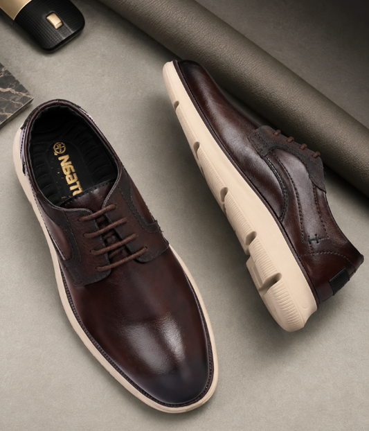 NAATU 'Kapps 175' Men's Lace Up Shoes (Brown)