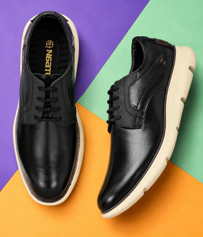 NAATU 'Kapps 175' Men's Lace Up Shoes (Black)