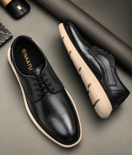 NAATU 'Kapps 175' Men's Lace Up Shoes (Black)