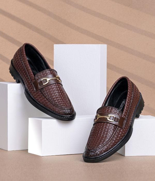 Men's Formal Pull-On Shoes (Brown)