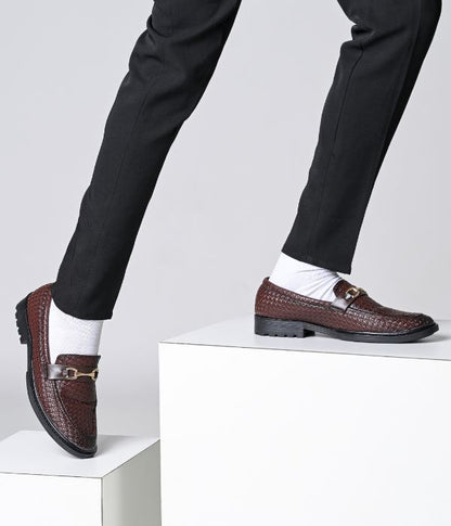 Men's Formal Pull-On Shoes (Brown)