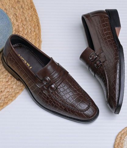 Naatu Slipon Shoes | Stylish Shoes for Men (Brown)
