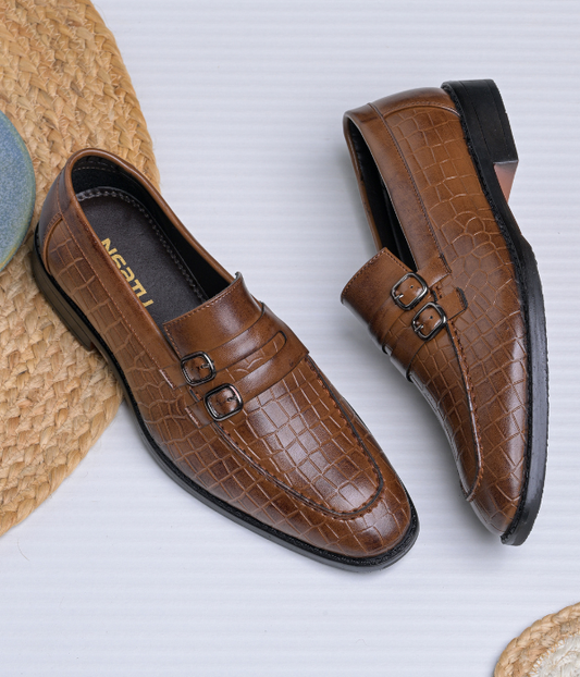 Naatu Slipon Shoes | Stylish Shoes for Men (Tan)