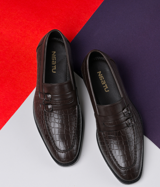 Naatu Slipon Shoes | Stylish Shoes for Men (Brown)