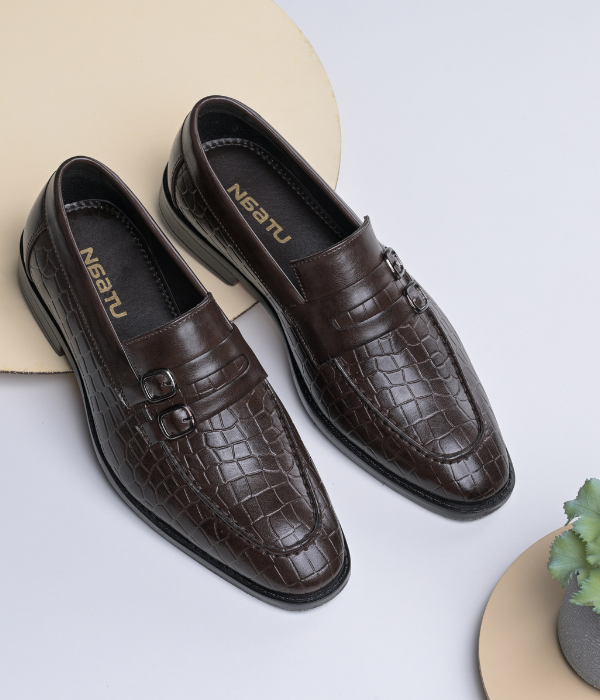 Naatu Slipon Shoes | Stylish Shoes for Men (Brown)