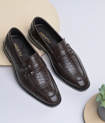 Naatu Slipon Shoes | Stylish Shoes for Men (Brown)