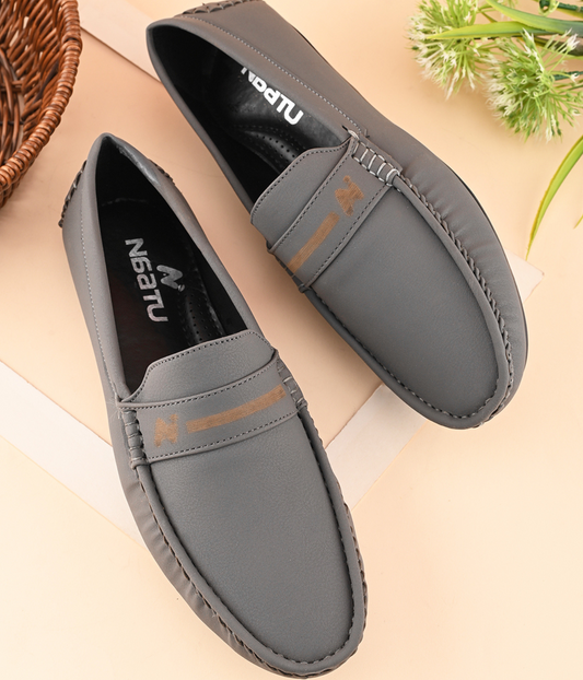 Naatu Men's Loafers | Formal Pull-On Shoes for Office Meetings | Stylish Loafers for Men