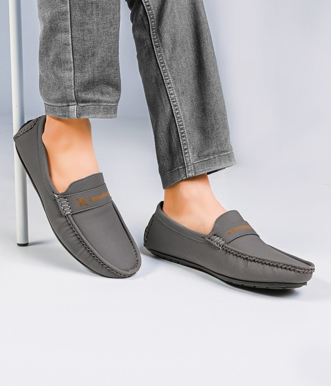 Naatu Men's Loafers | Formal Pull-On Shoes for Office Meetings | Stylish Loafers for Men