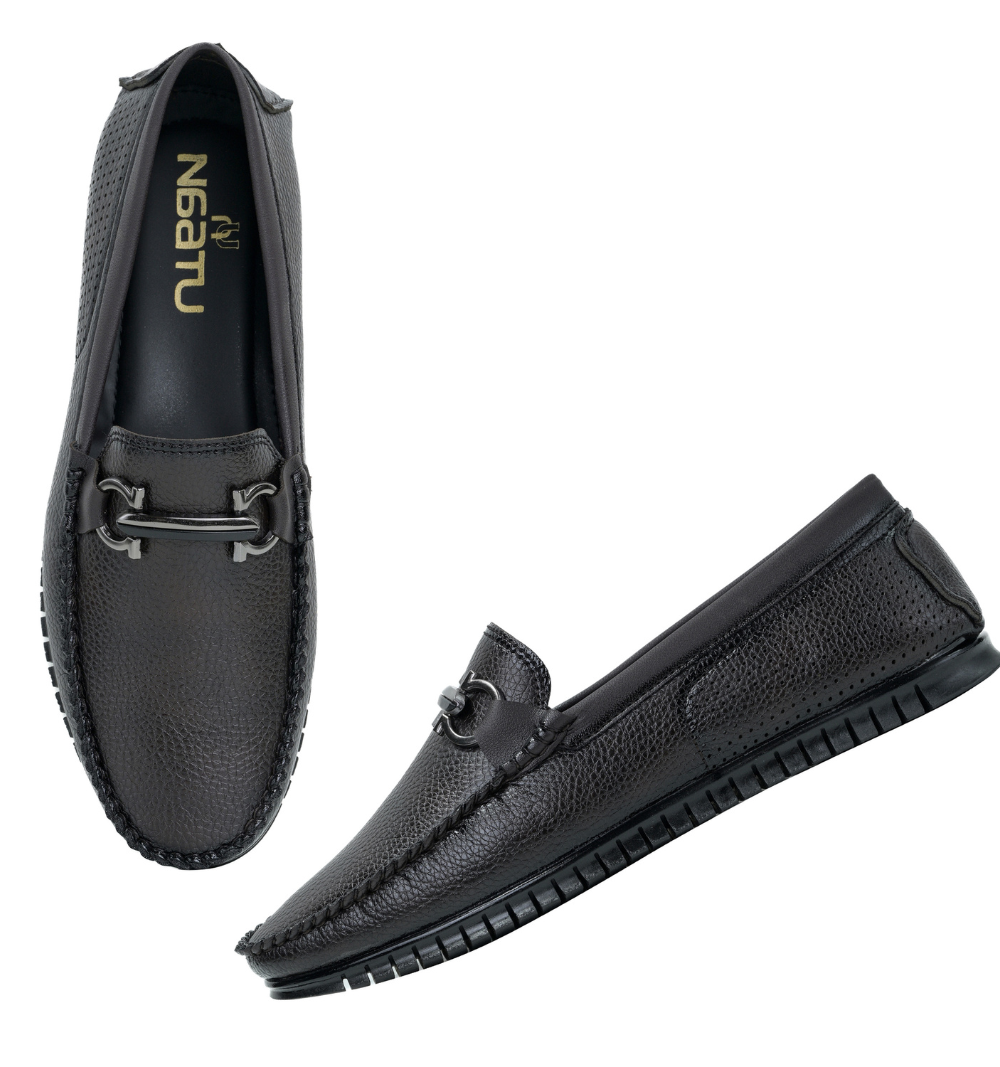 Naatu Men's Loafers | Stylish Loafers for Men (Brown)