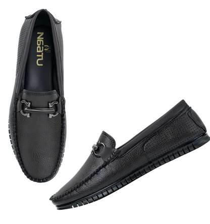 Naatu Men's Loafers | Stylish Loafers for Men (Brown)