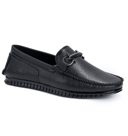 Naatu Men's Loafers | Stylish Loafers for Men (Black)