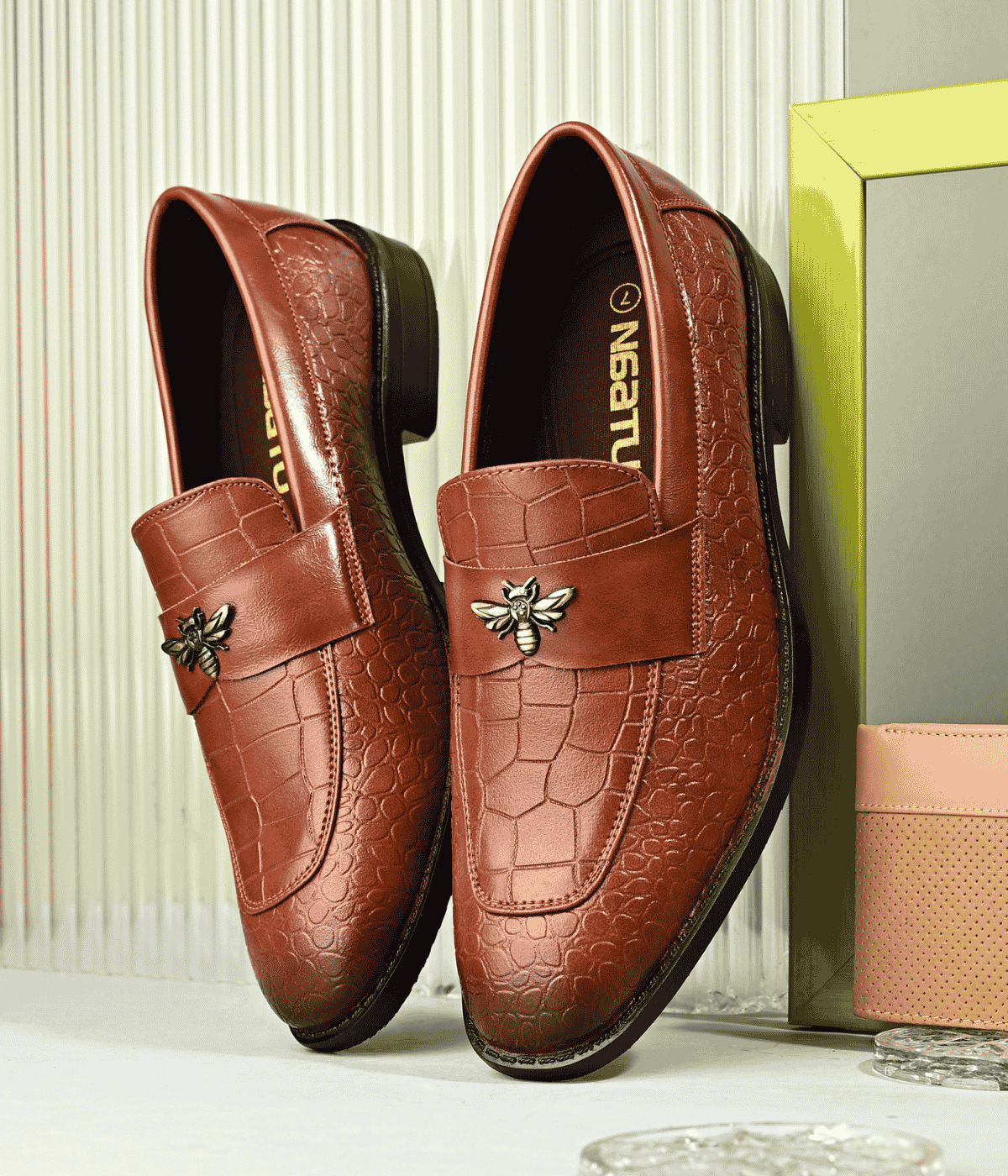 Naatu Slipon Shoes | Stylish Shoes for Men (TAN)