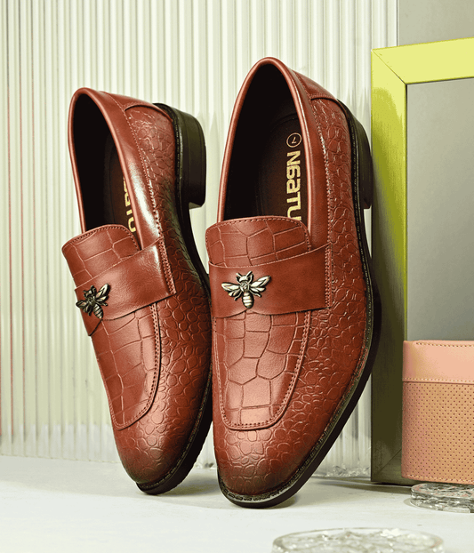 Naatu Slipon Shoes | Stylish Shoes for Men (TAN)