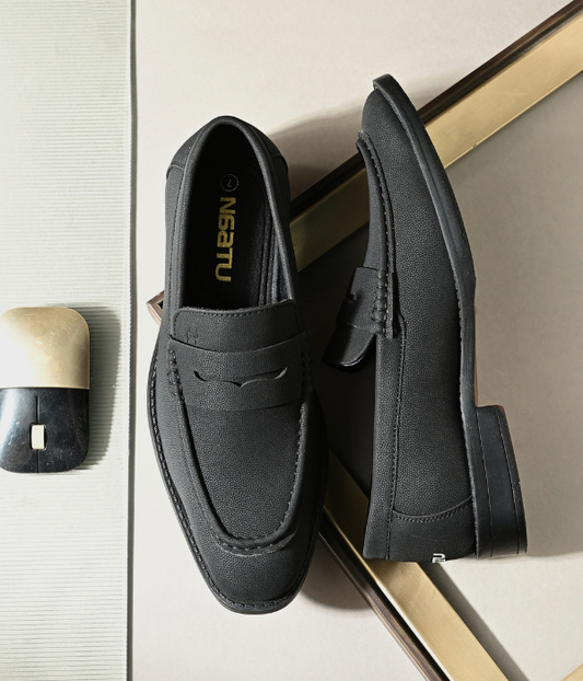 Naatu Premium Penny Loafer || Loafers for men (Black)