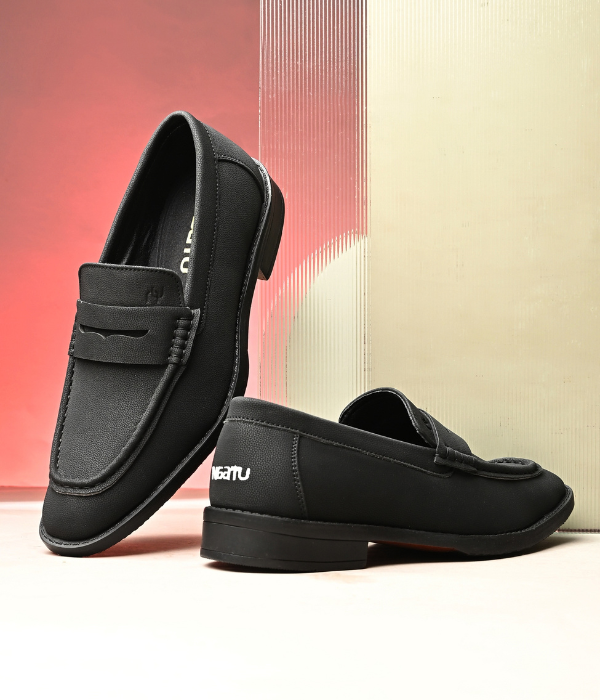 Naatu Premium Penny Loafer || Loafers for men (Black)