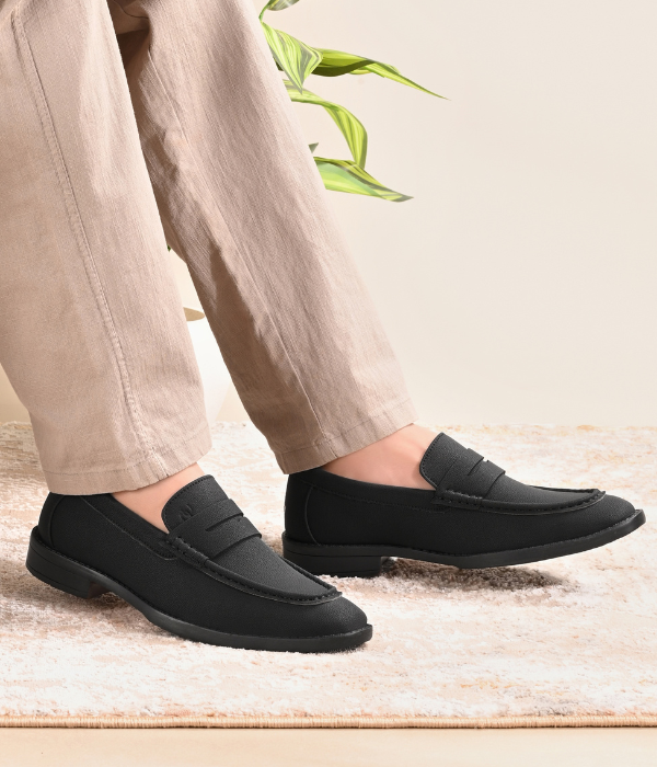 Naatu Premium Penny Loafer || Loafers for men (Black)