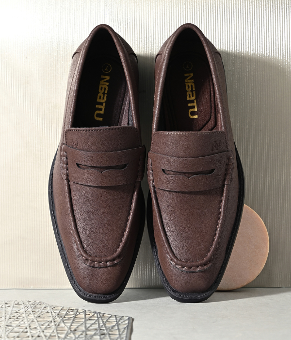 Naatu Premium Penny Loafer || Loafers for men (Brown)