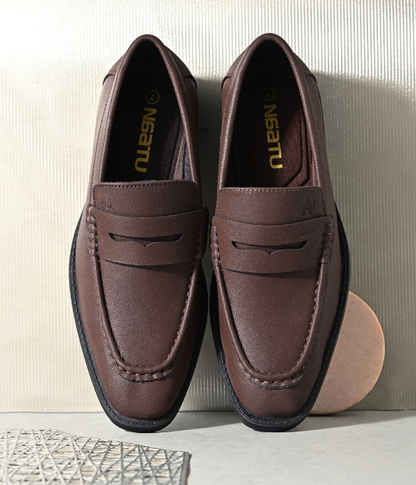 Naatu Premium Penny Loafer || Loafers for men (Brown)