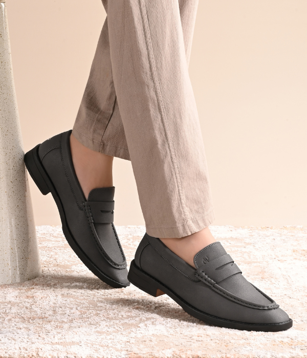 Naatu Premium Penny Loafer || Loafers for men (Grey)