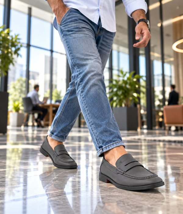 Naatu Premium Penny Loafer || Loafers for men (Grey)