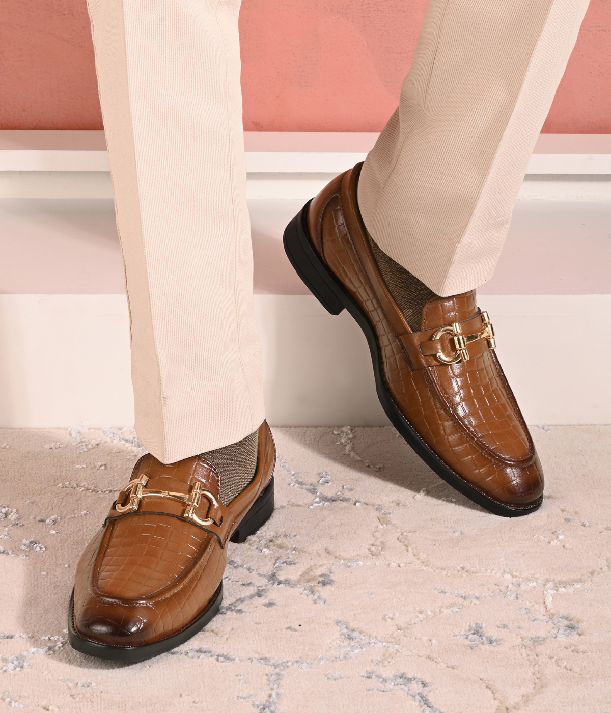 Naatu Slipon Shoes | Stylish Shoes for Men (D-Tan)