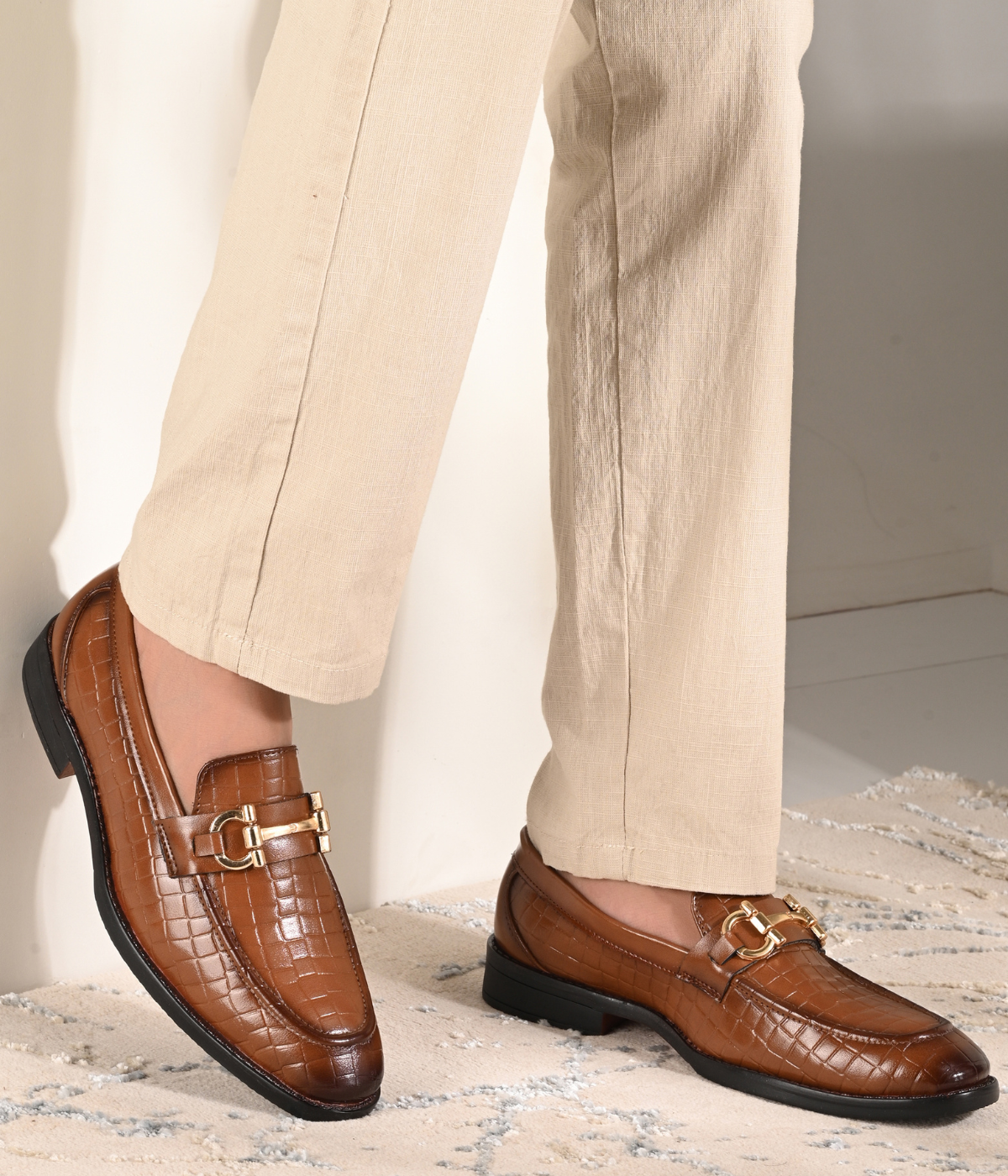 Naatu Slipon Shoes | Stylish Shoes for Men (D-Tan)