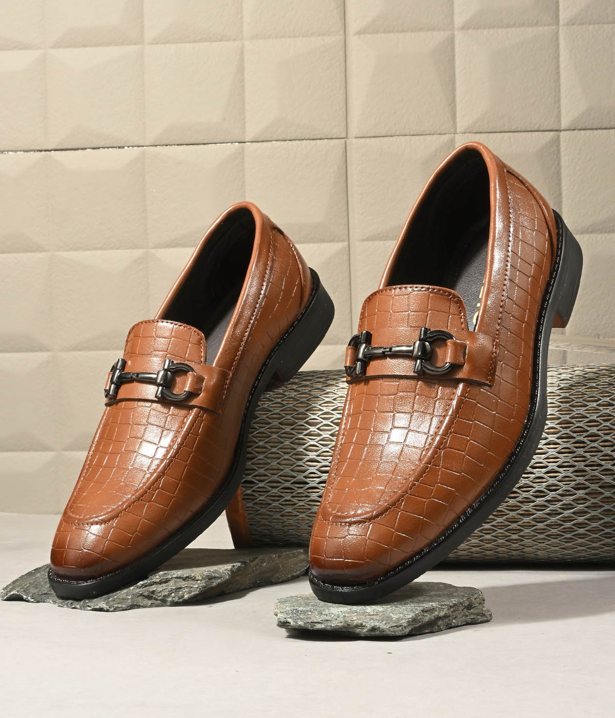 Naatu Slipon Shoes | Stylish Shoes for Men (Tan)