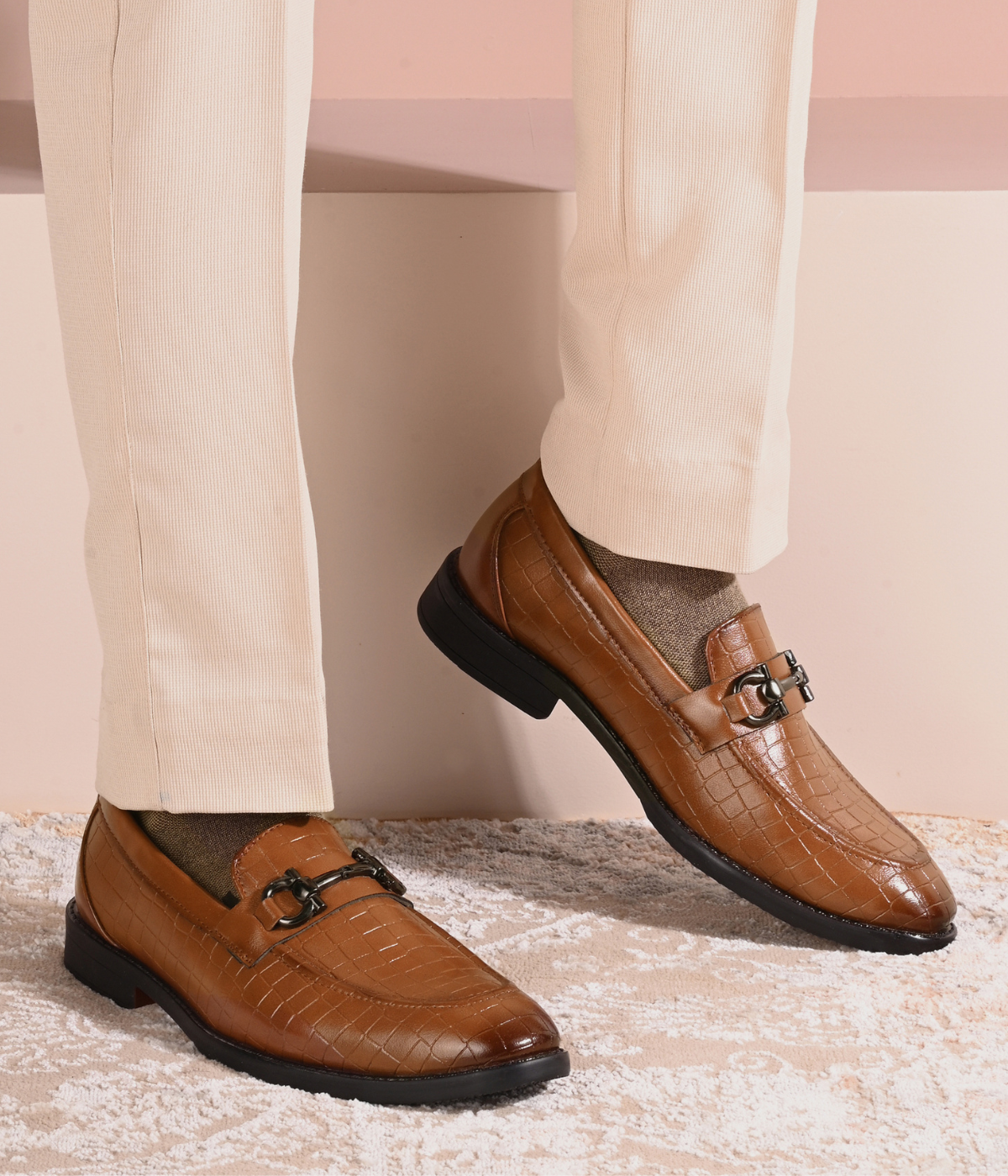 Naatu Slipon Shoes | Stylish Shoes for Men (Tan)