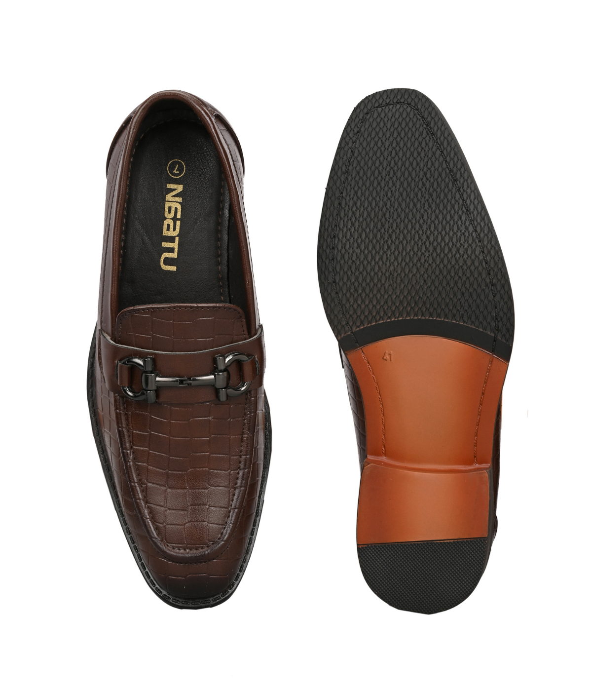 Naatu Slipon Shoes | Stylish Shoes for Men (Brown)