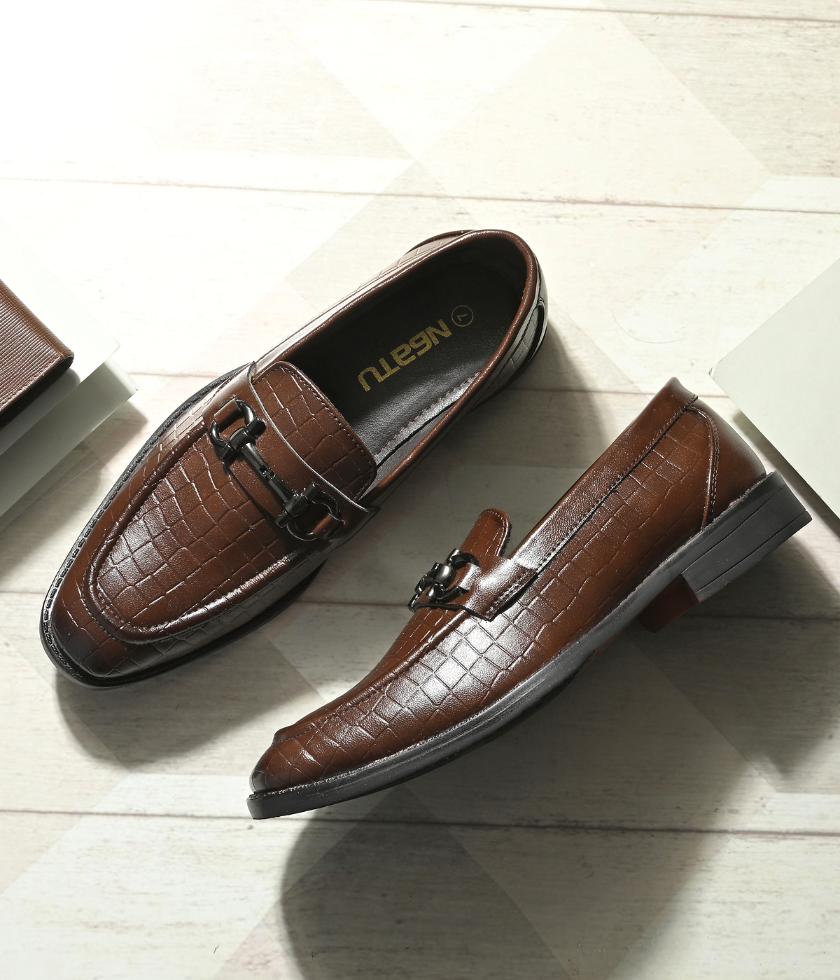 Naatu Slipon Shoes | Stylish Shoes for Men (Brown)