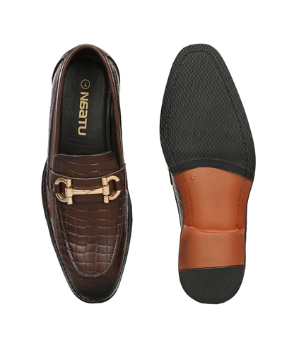 Naatu Slipon Shoes | Stylish Shoes for Men (D-Brown)